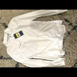 White Nike zip up for running size SM